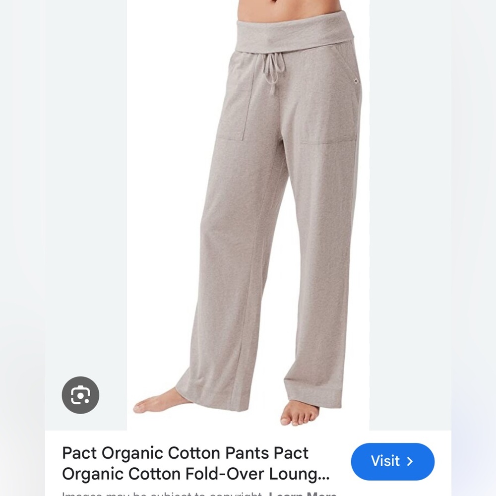 BLUE Pact Fold over Lounge Pant size Medium EUC